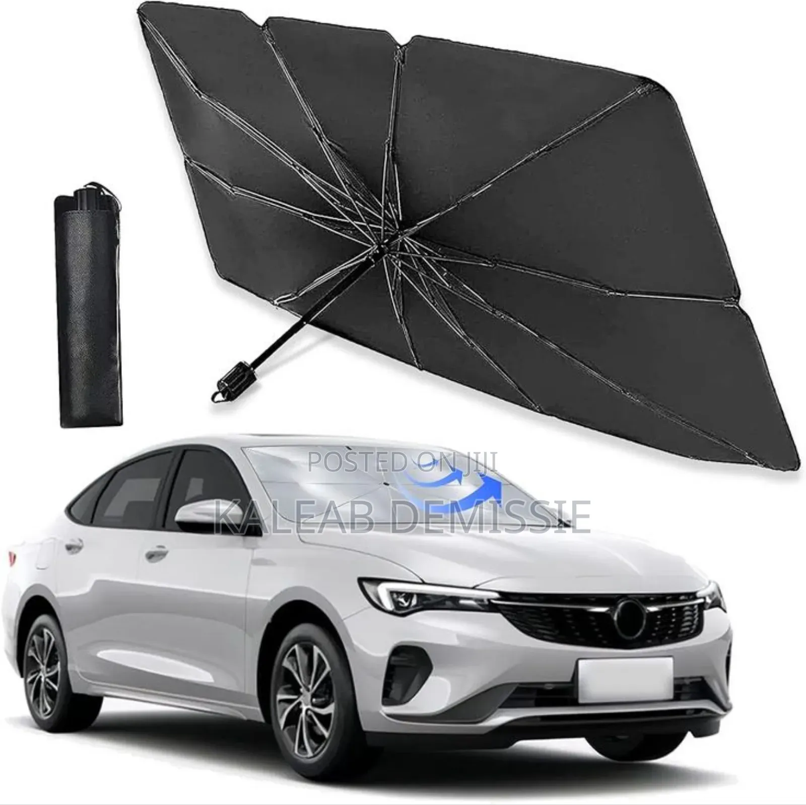 Foldable Car Sunshade Umbrella የመኪና ፀሀይ መከላከያ