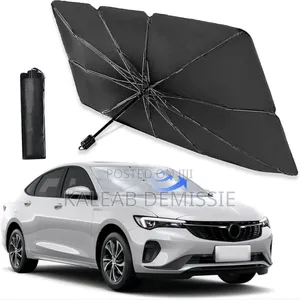Foldable Car Sunshade Umbrella የመኪና ፀሀይ መከላከያ
