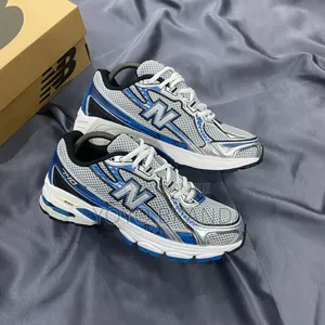 New Balance 740 White Blue Metallic Finish Fashion Sneaker