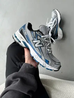 New Balance 740 White Blue Metallic Finish Fashion Sneaker