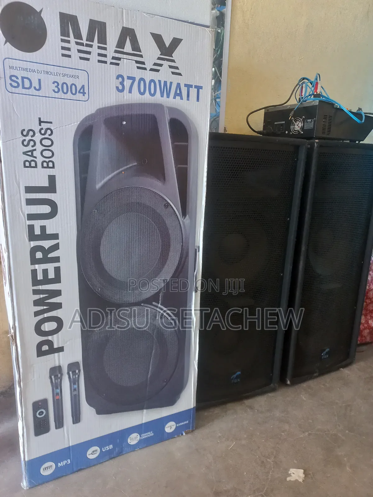 ስፒከር ኪራይ ለምርቃት ለልደት ለተለያዩ ዝግጅቶች With 2 Mic Speaker Rent