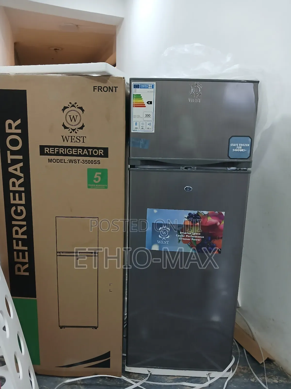West Refrigerator Model 350ss – Strong Cooling Silver Finish Original