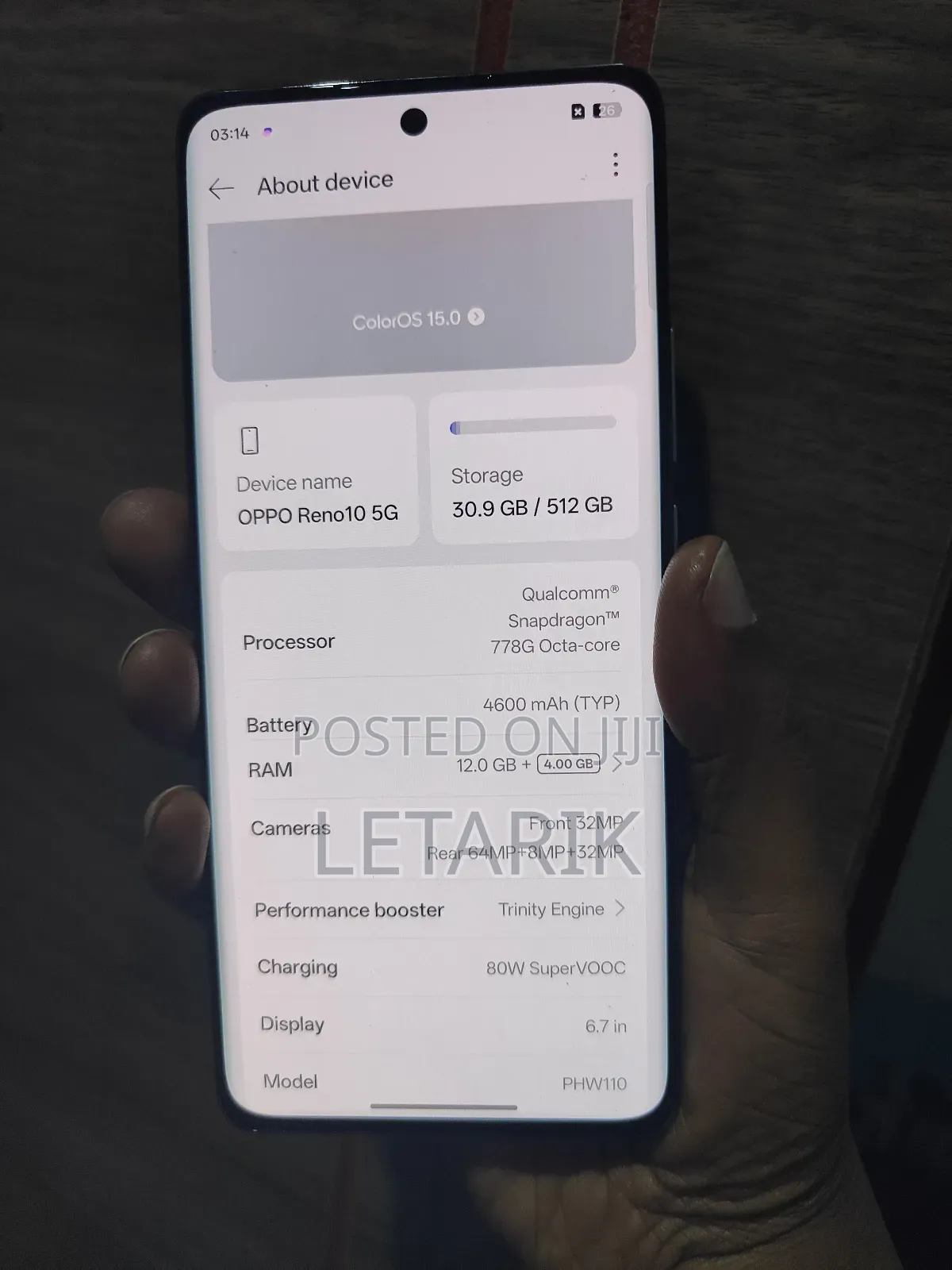 Oppo Reno 10 5G 256 GB Black