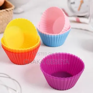 Reusable Silicone Baking Cups (12 Pcs) - Non-Stick,Oven Microwave Safe