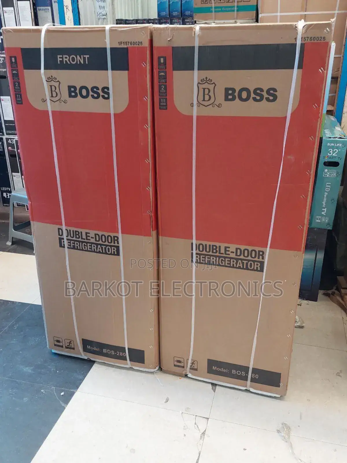 Boss Doubel Door Refrigerator Model Bos 450l Brand Model