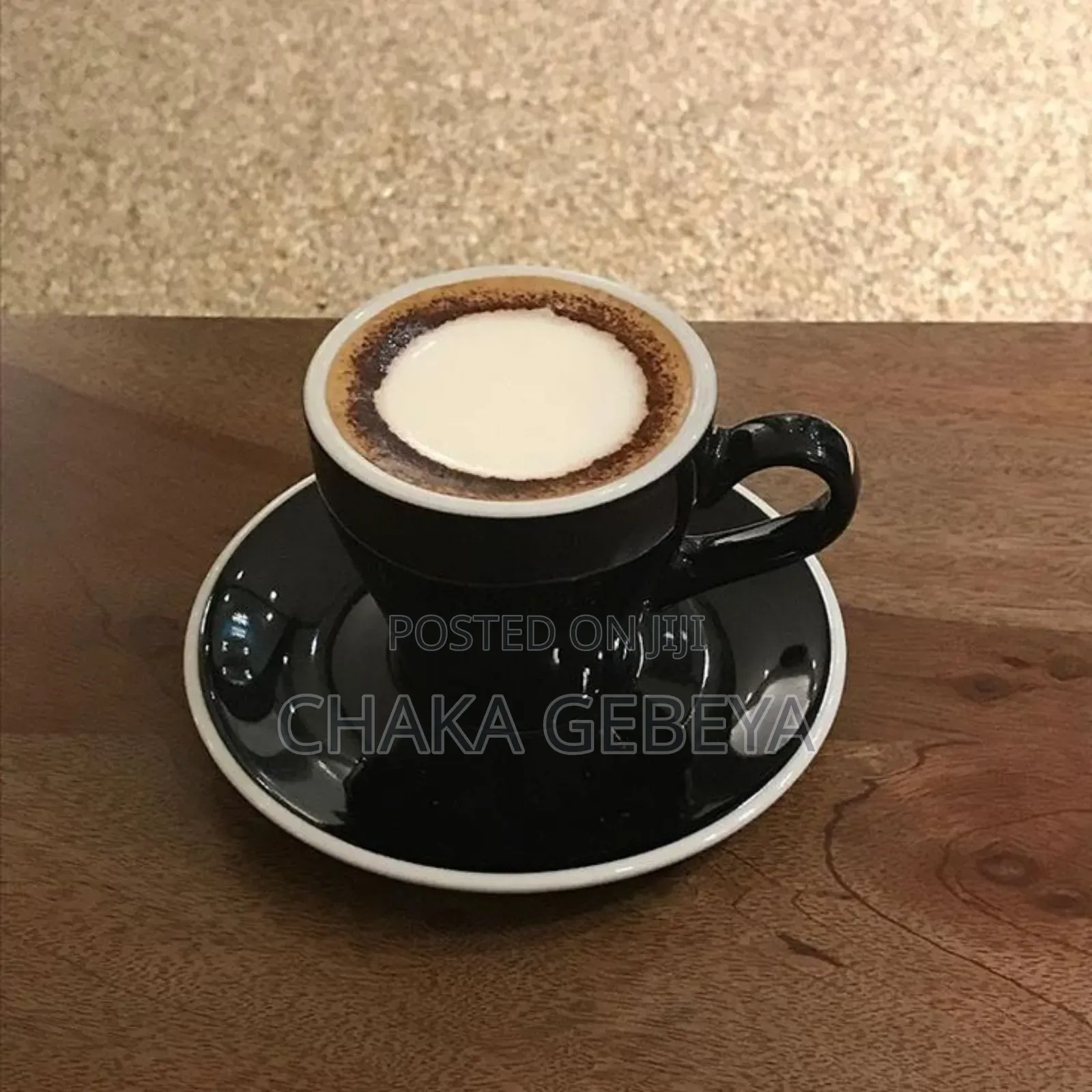 Modern Ceramic Coffee Cup Set (6 Pcs) - Unique Round Handles,