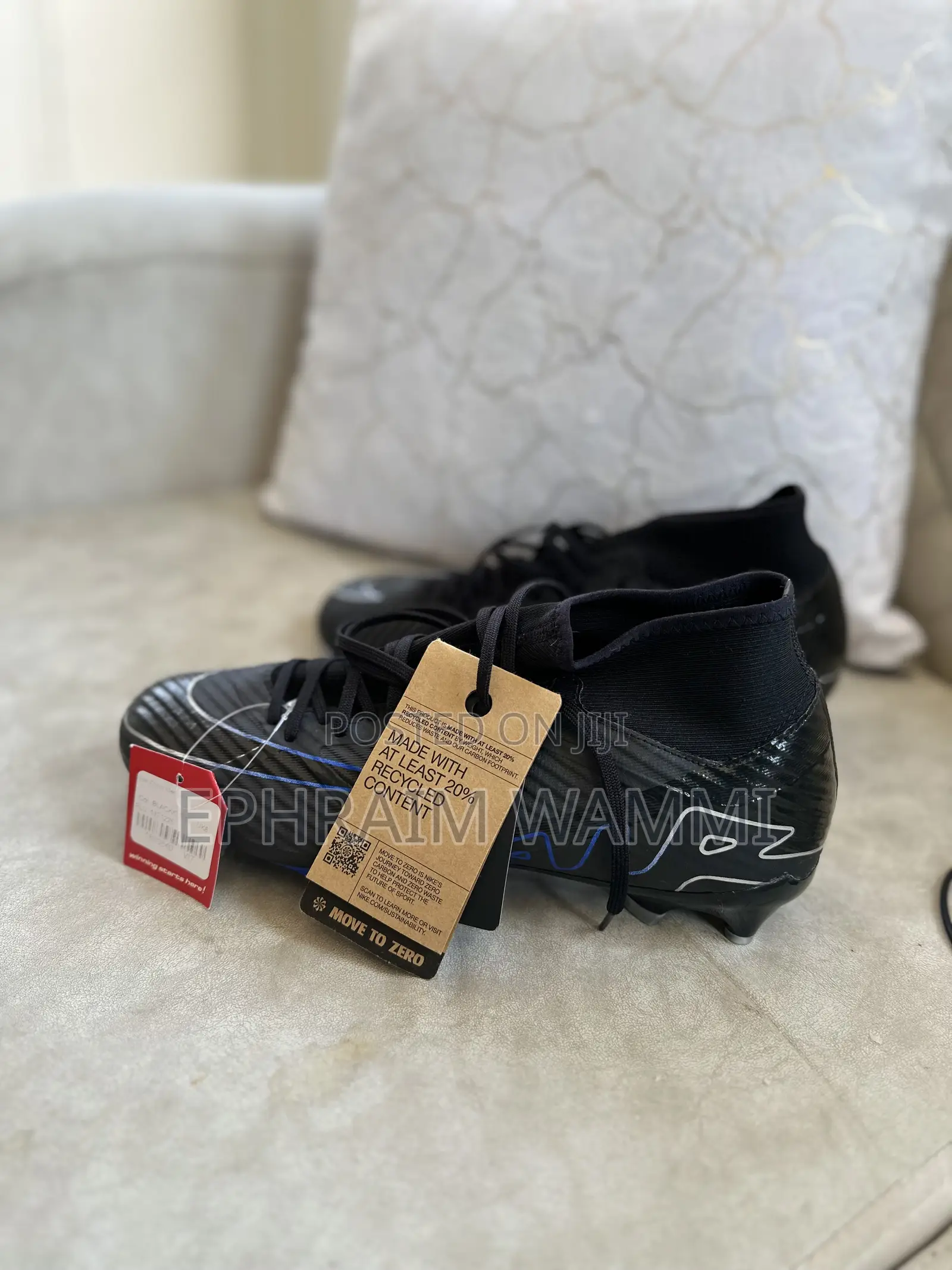 Nike Zoom Mercurial Superfly 9 In A Black, Hyper Royal Colorway