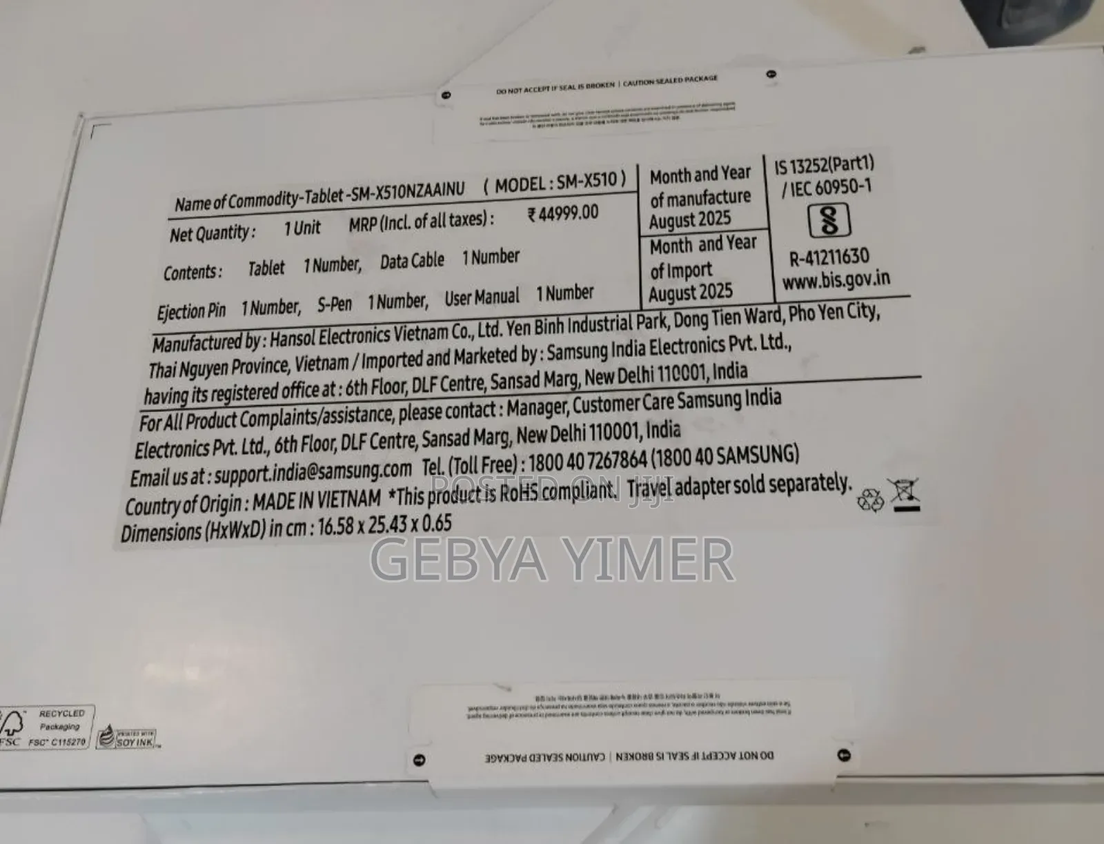 New Samsung Galaxy Tab S9 128 GB Silver