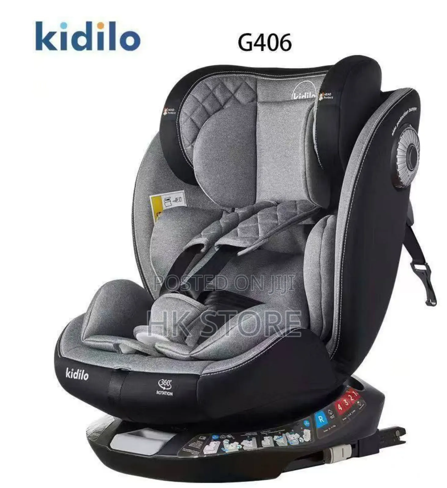 Kidilo 360° Rotating Car Seat With Isofix