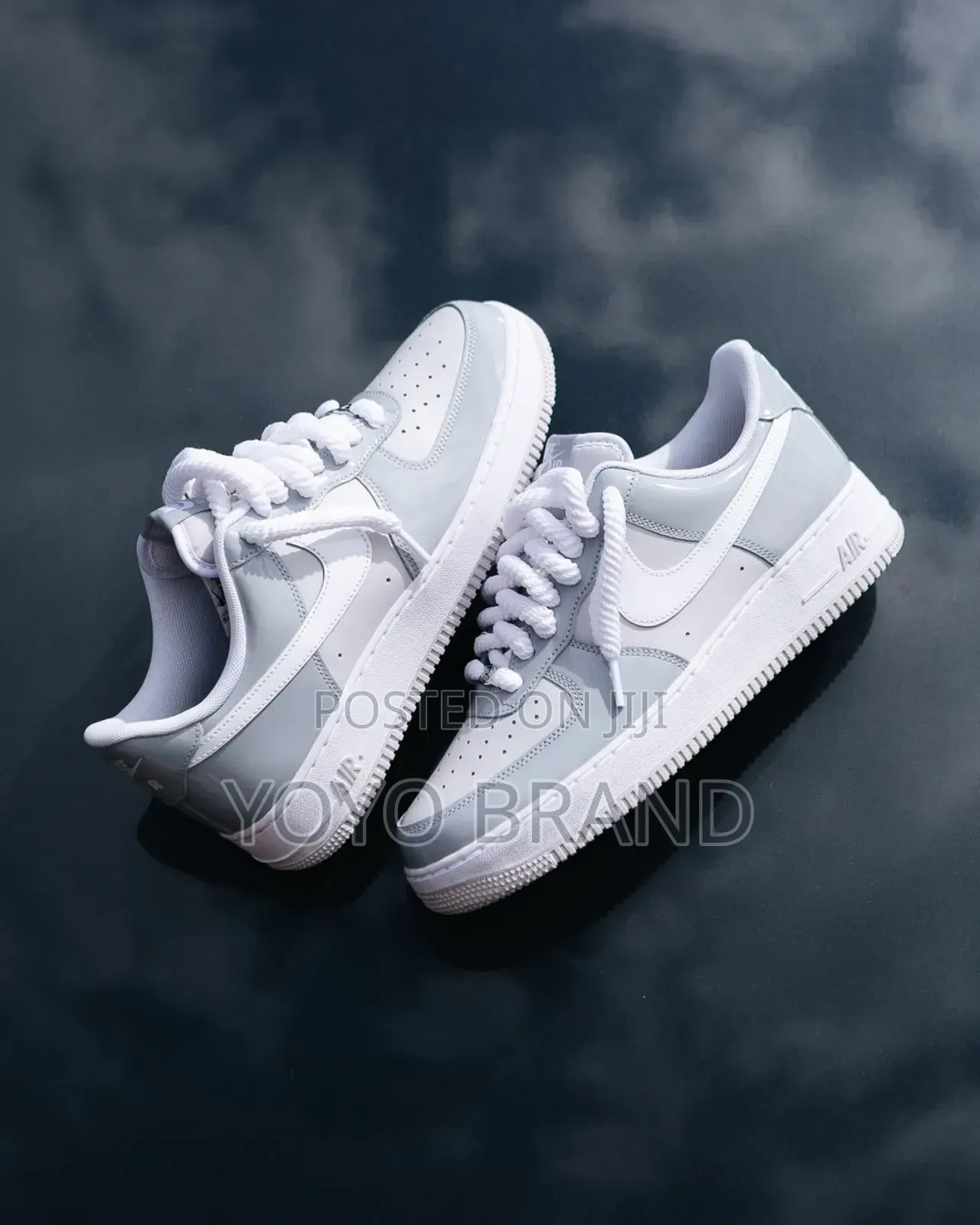 Nike Air Force 1 '07 Lv8 Wolf Gray Upper Patenet Lather Shoes