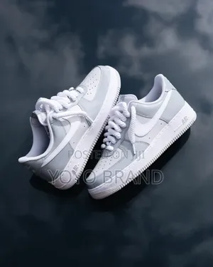 Nike Air Force 1 '07 Lv8 Wolf Gray Upper Patenet Lather Shoes