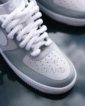 Nike Air Force 1 '07 Lv8 Wolf Gray Upper Patenet Lather Shoes