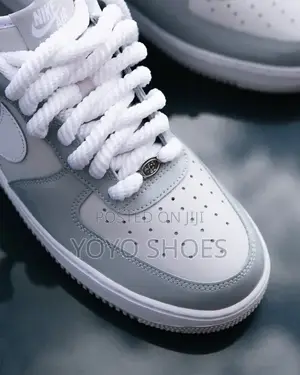 Nike Air Force 1 '07 Lv8 Wolf Gray Upper Patenet Lather Shoes