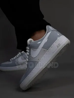 Nike Air Force 1 '07 Lv8 Wolf Gray Upper Patenet Lather Shoes