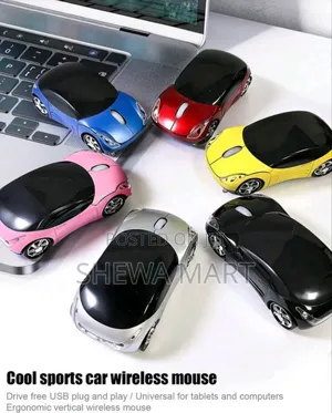 Battery-powered Wireless Car-shaped Mouse, 2.4g Usb Receiver, Ergonomi