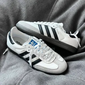 Adidas Samba Og White Upper Lather Three Strips Black Fashion Sneaker