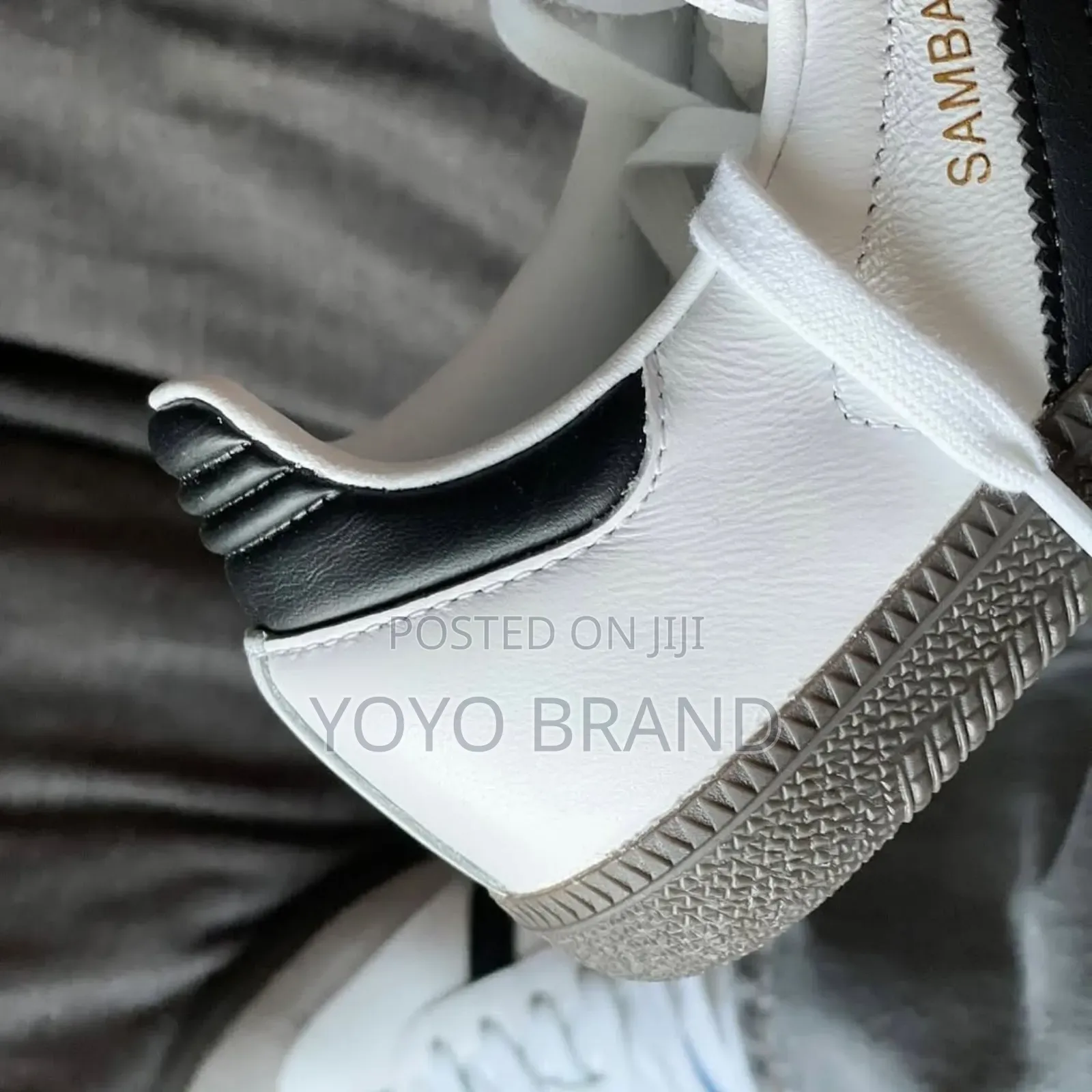 Adidas Samba Og White Upper Lather Three Strips Black Fashion Sneaker