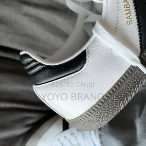 Adidas Samba Og White Upper Lather Three Strips Black Fashion Sneaker