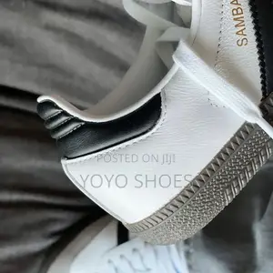 Adidas Samba Og White Upper Lather Three Strips Black Fashion Sneaker