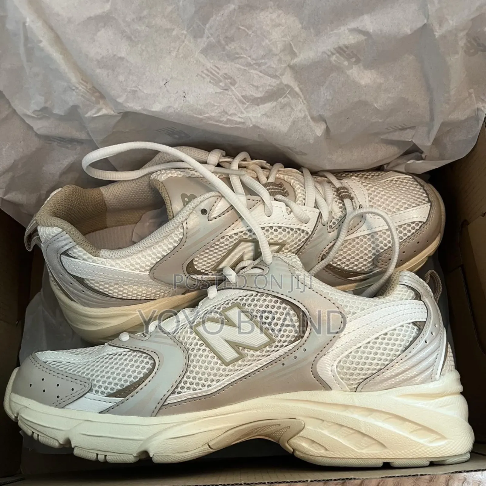 New Balance 530 Beige Angora Fashion Sneaker