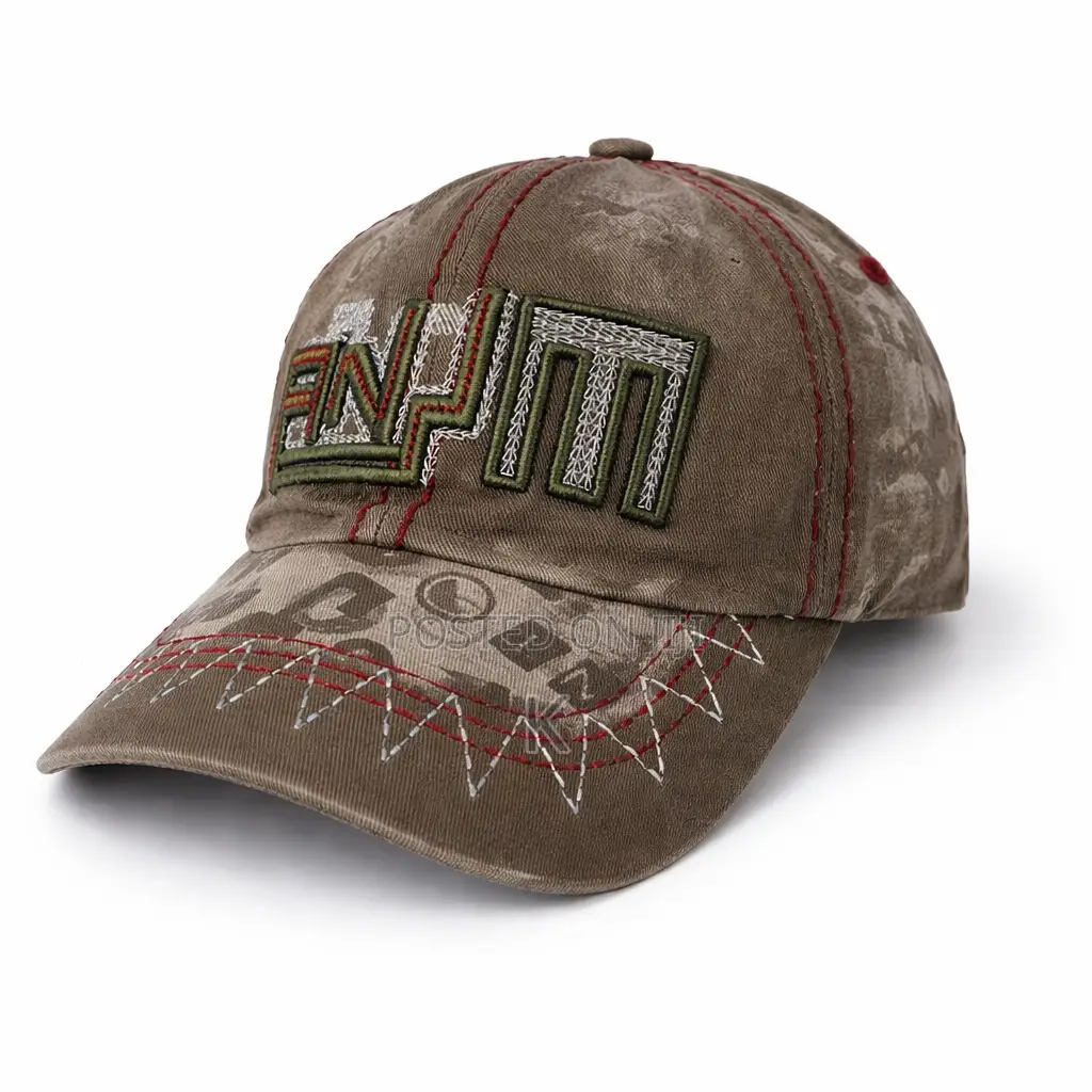 Vintage Embroidered Brown Baseball Cap