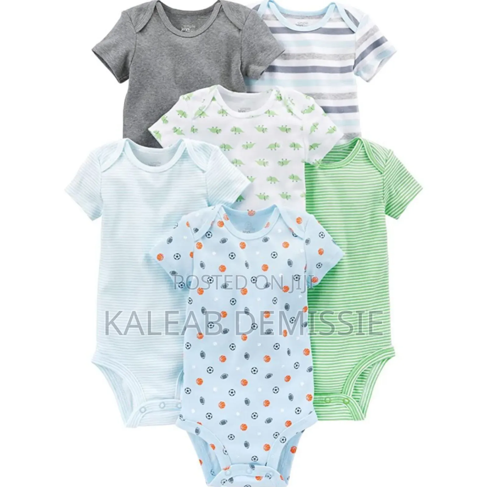 5 in 1 የዳይፐር ቲሸርት አንዱ እሽግ 5 ፍሬ