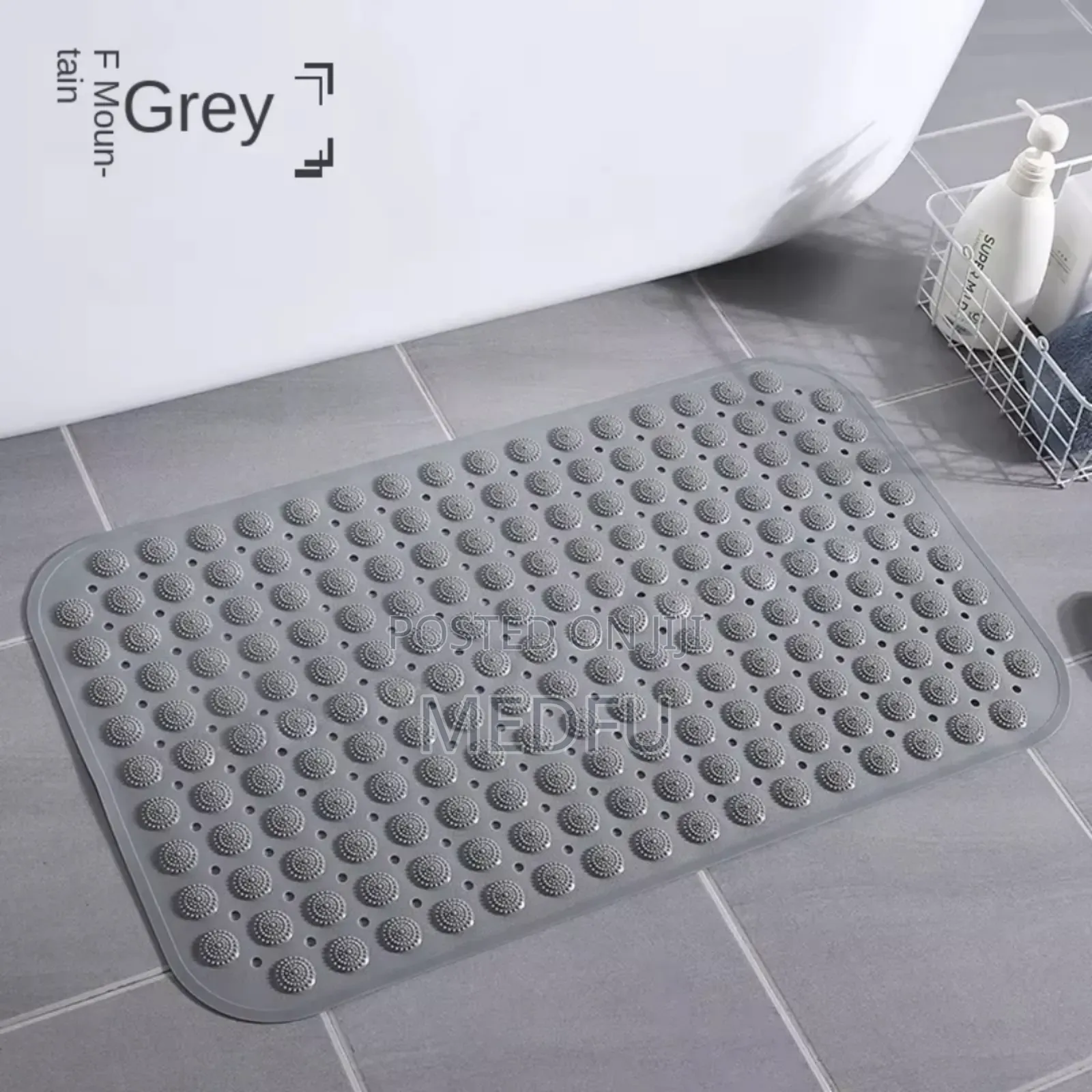 Silicone Anti Slip Bath Mat ⭕️ የሻዎር ቤት ምንጣፍ