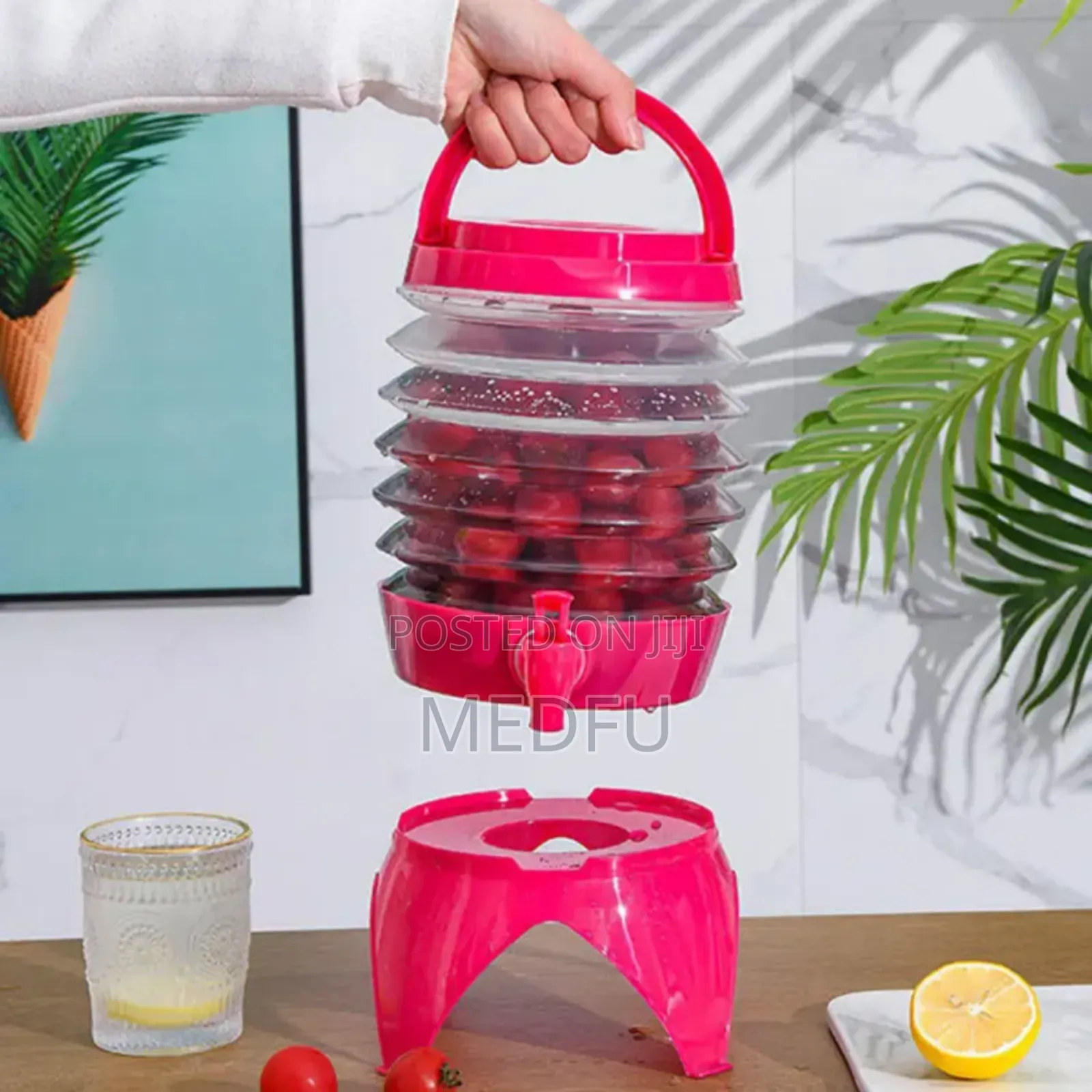 Collapsible Beverage Tub Dispenser ተጣጣፊ የመጠጥና የወሃ ማቅረቢያ ጃ