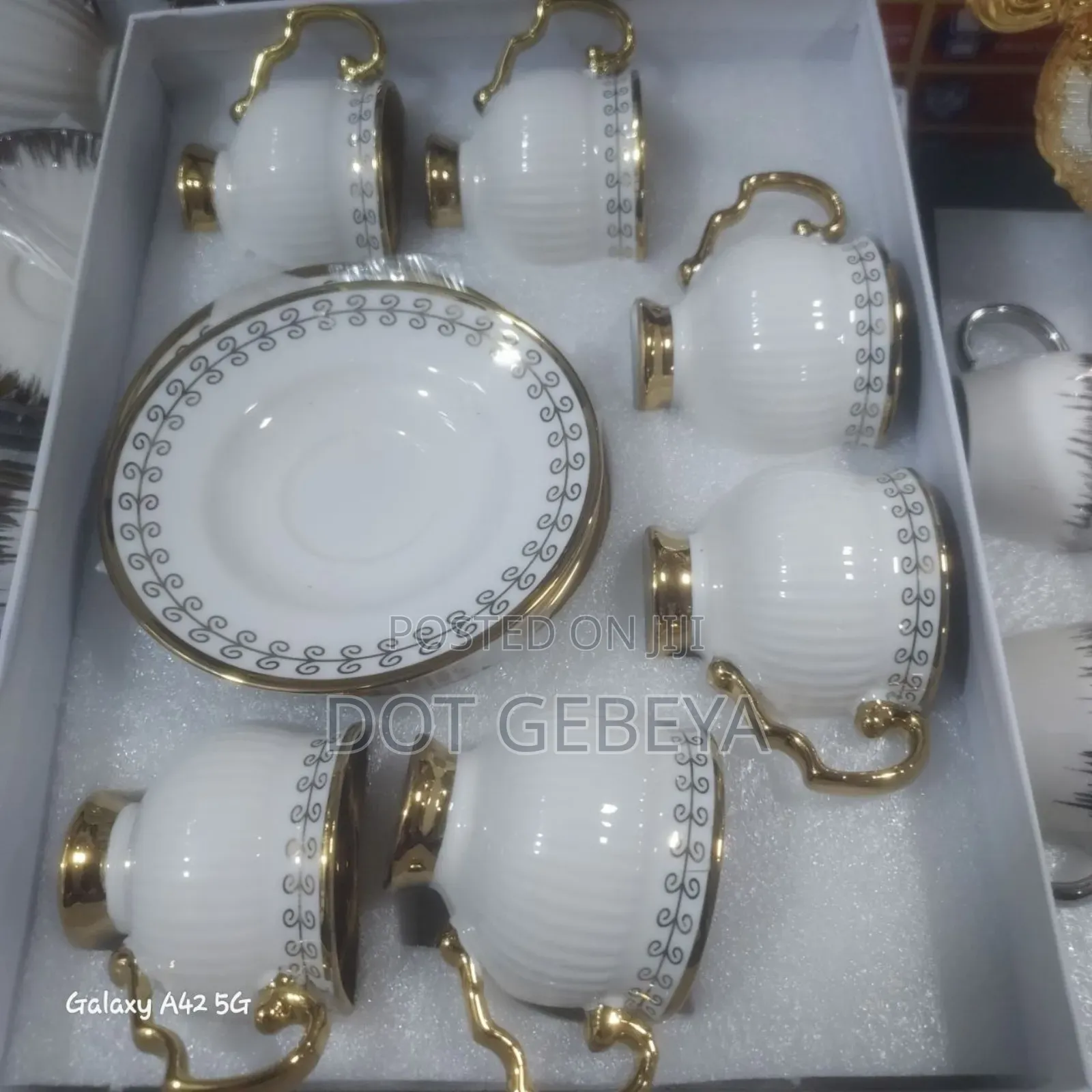 Vintage-style White Coffee Cup