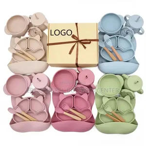 7in1 Silicon Baby Feeding Set High Quality