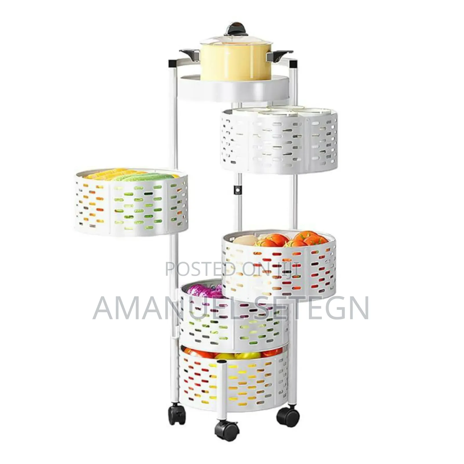 5 Layer Moveable Kitchen Storage Rack