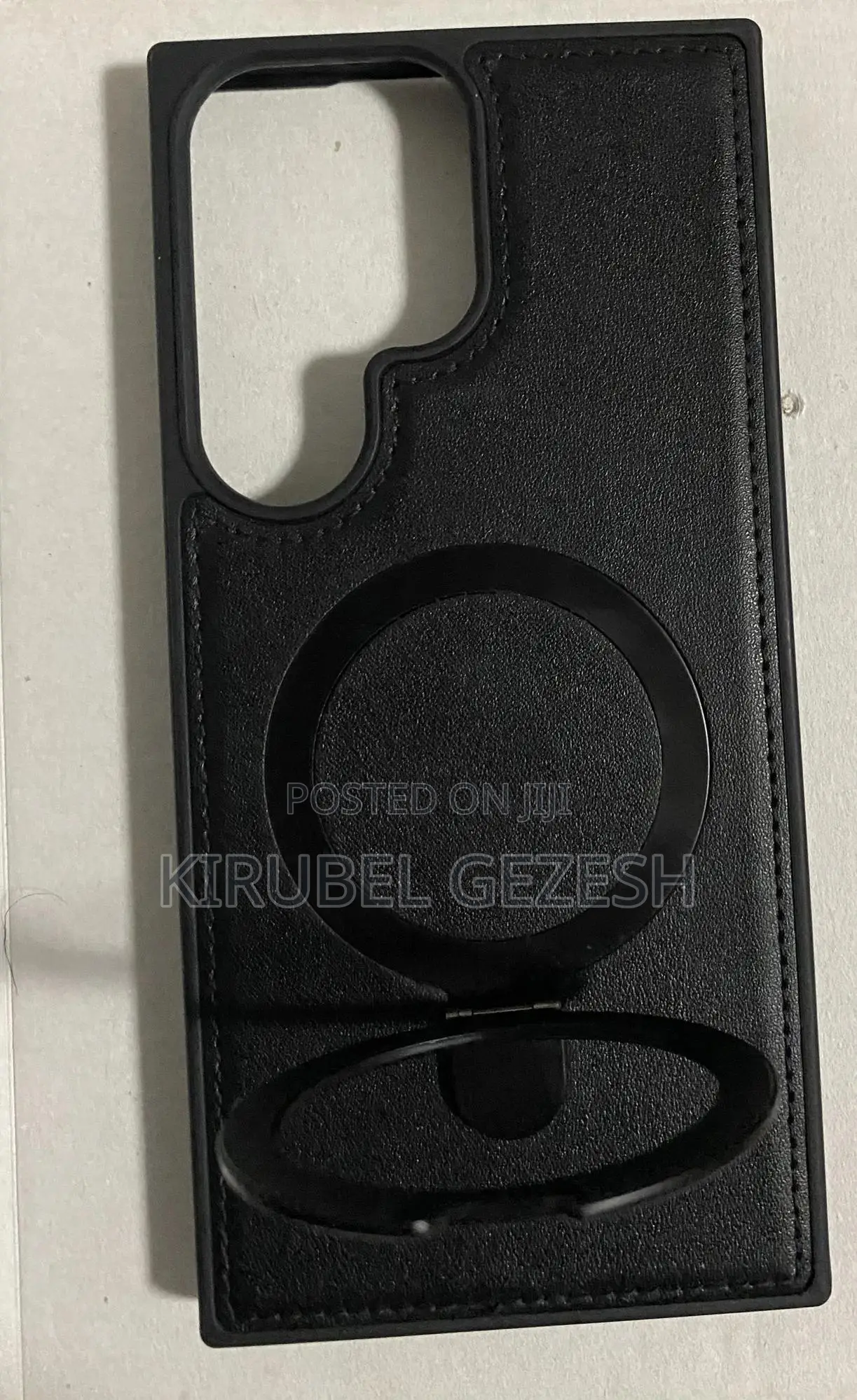 S23 Ultra Leather Phone Case With Witless Charger Supporting