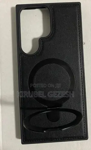 S23 Ultra Leather Phone Case With Witless Charger Supporting