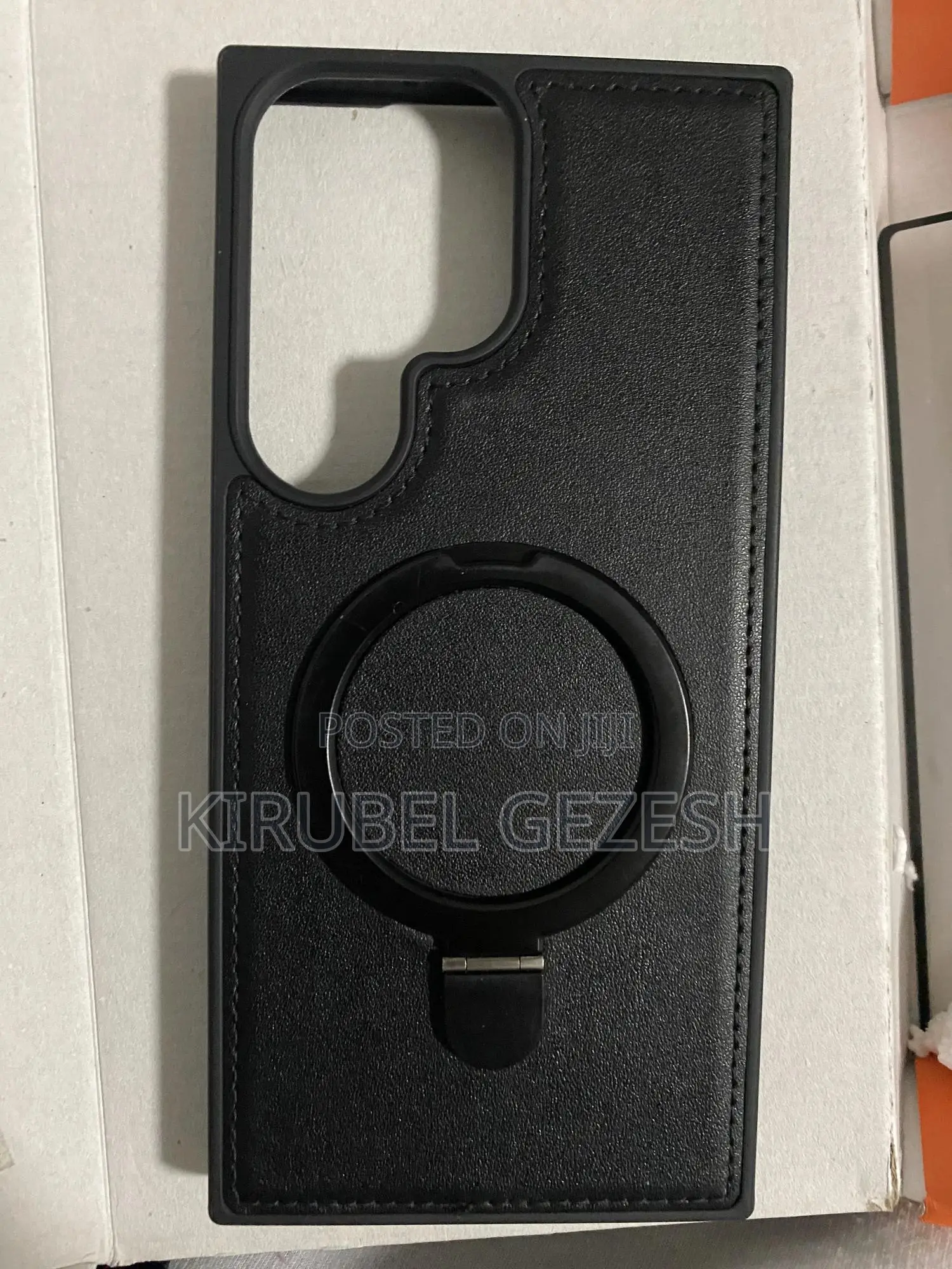 S23 Ultra Leather Phone Case With Witless Charger Supporting