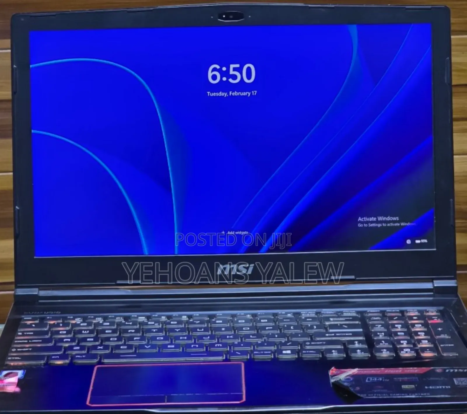 New Laptop MSI GE63 7RD Raider 16GB Intel Core I7 SSD 512GB