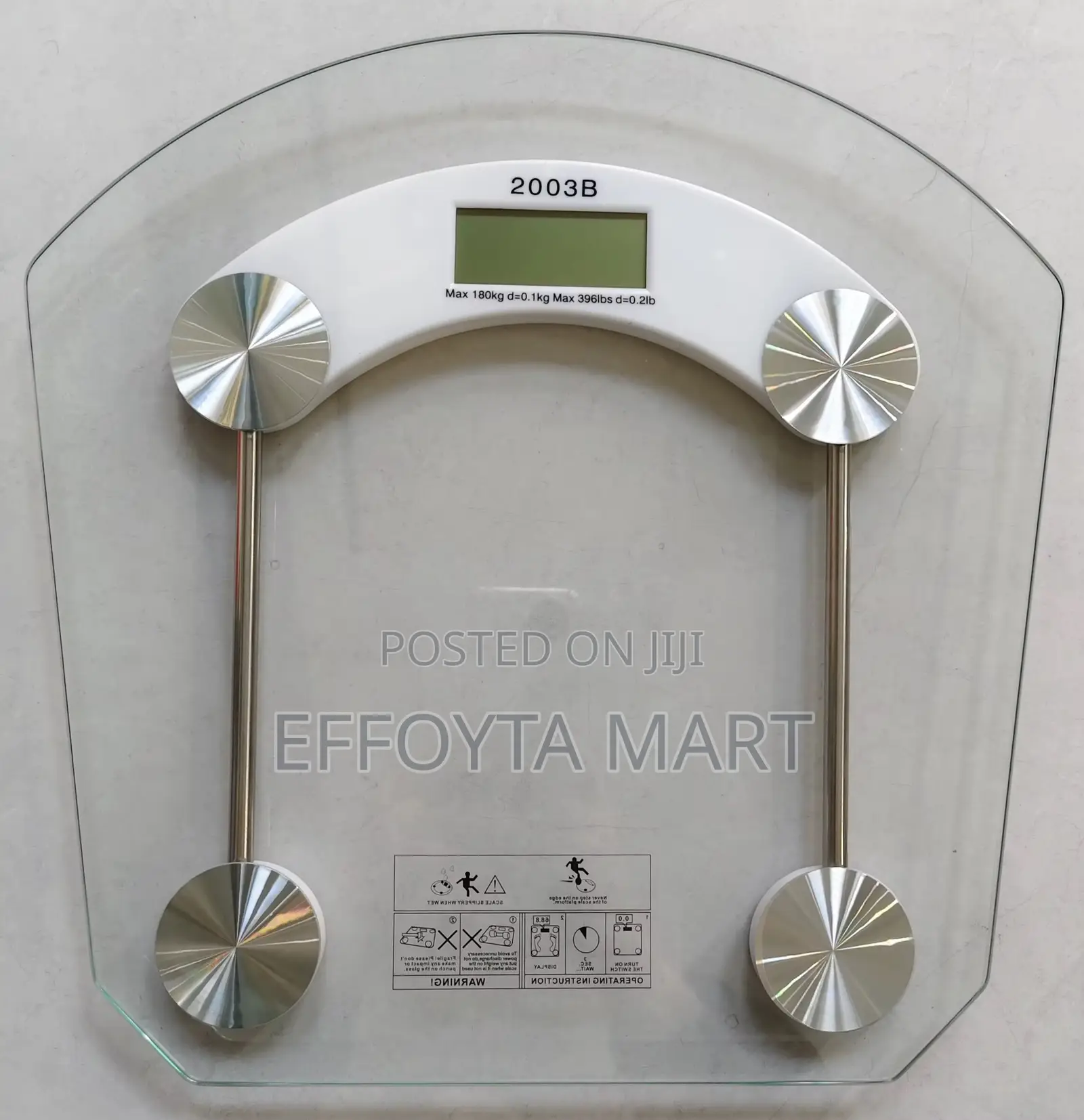 Digital Glass Electronic Personal Scale With 180kg Capacity