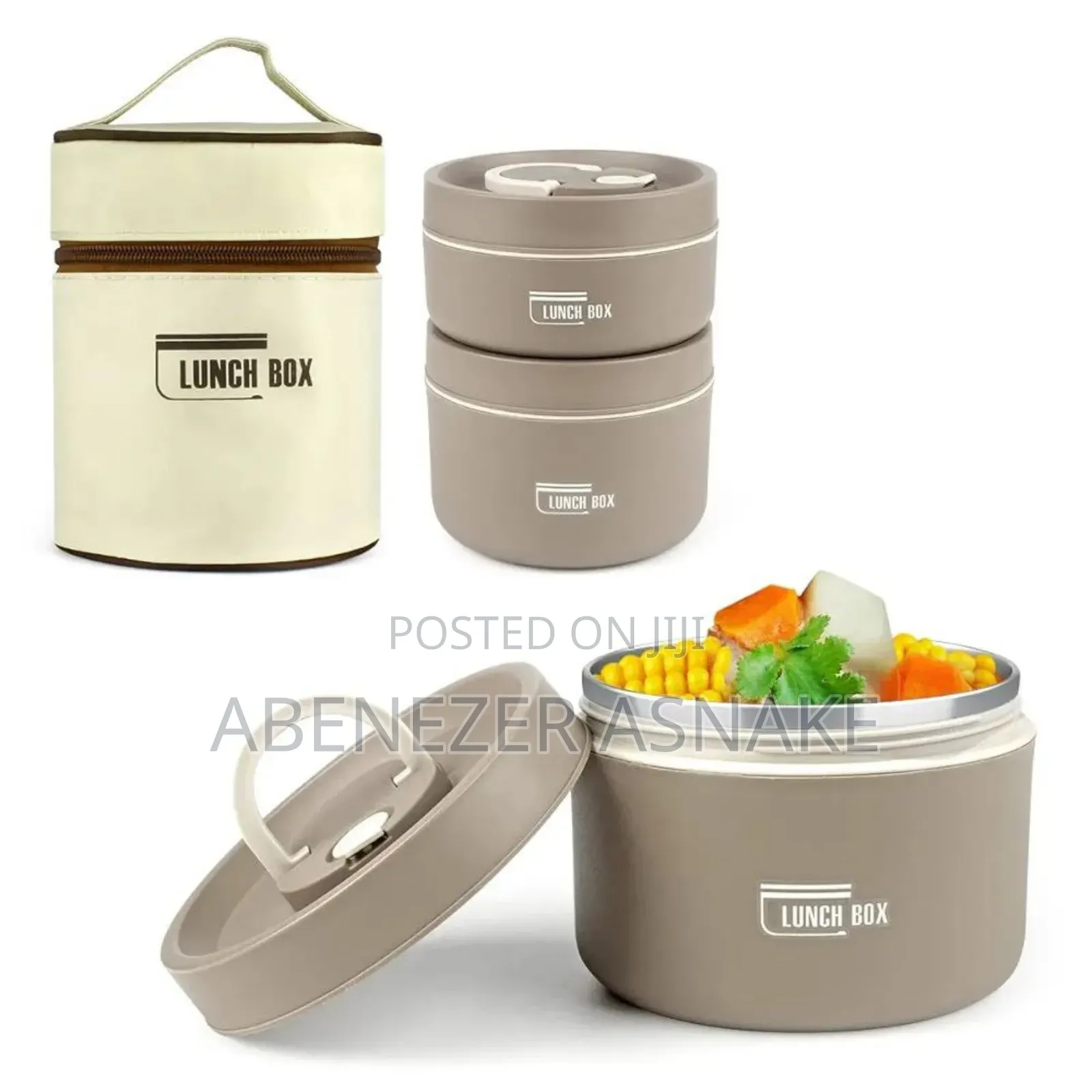 Lsolated Lunch Box With Bag