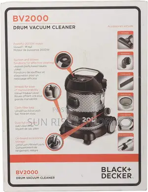 Black Decker 20liter 2000w Barrel /Drum /Dry Vacuum Cleaner