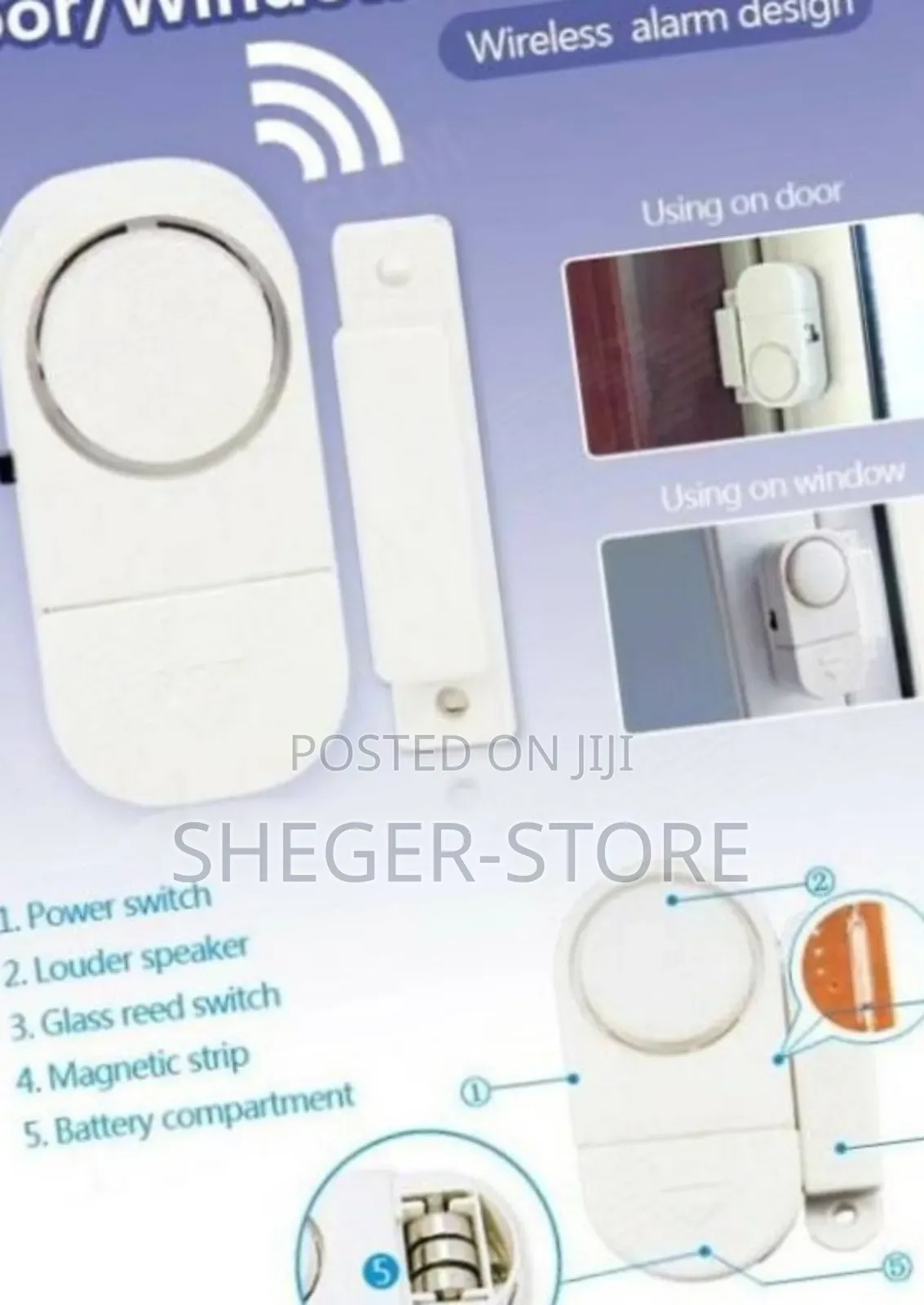 Highly Sensitive Wireless Door/Window Entry Alarm (ደህንነትዎን አስተማማኝ ያድርጉ