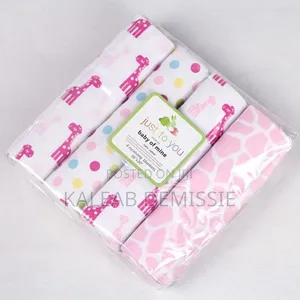 4pcs Flannel Receiving Blankets (መቀበያ መጠቅለያ)