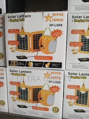 Solar Lantern Kit, Which Includes A Hanging Bulb And Mobile Charging