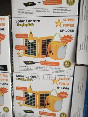 Solar Lantern Kit, Which Includes A Hanging Bulb And Mobile Charging