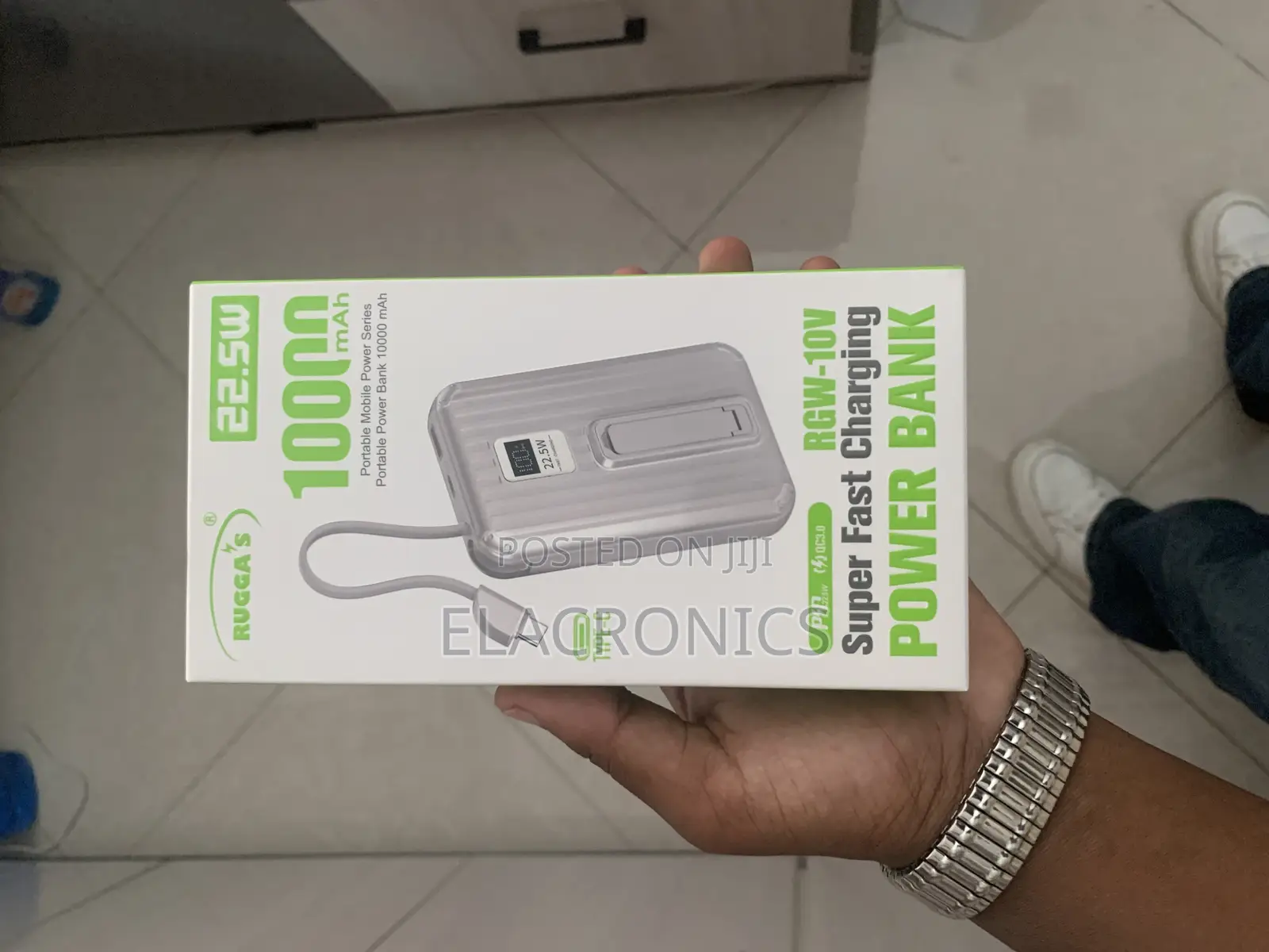 10000 Mah Ruggas 22.5 W Super Fast Charging