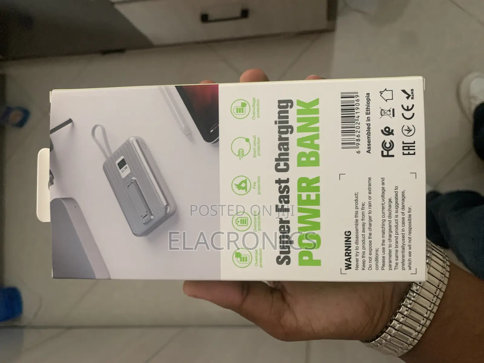 10000 Mah Ruggas 22.5 W Super Fast Charging