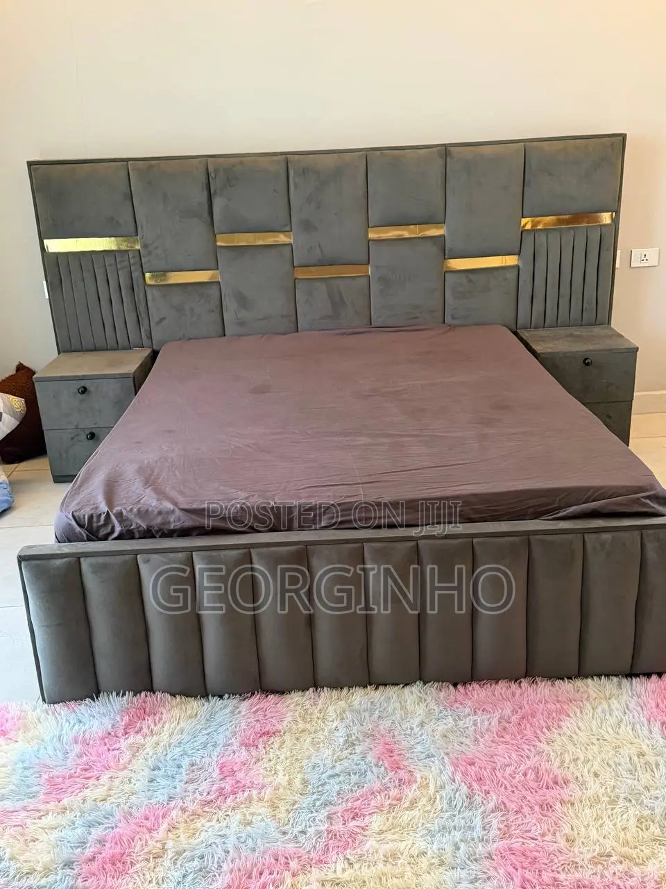 Brown Bed for Bedroom