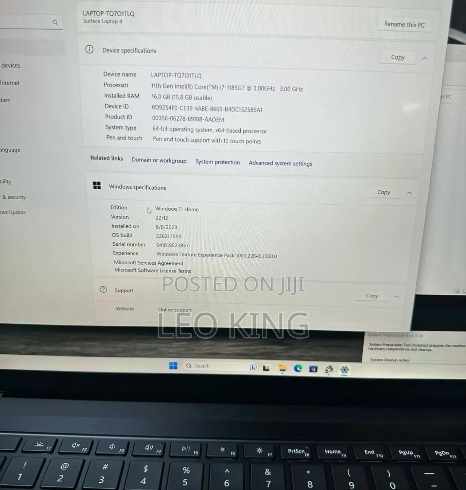 Laptop Microsoft Surface Laptop 4 16GB Intel Core I7 SSD 256GB