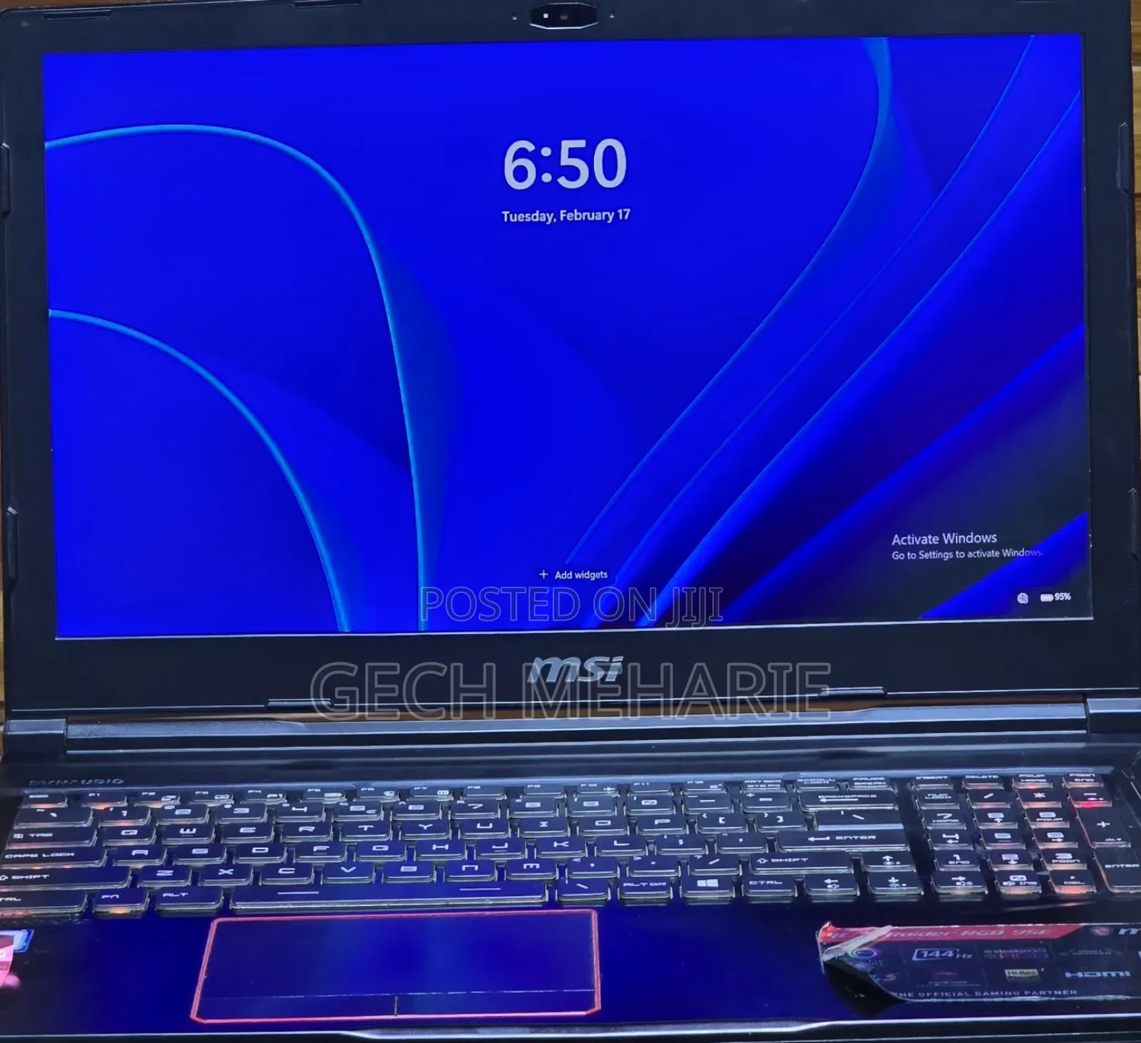 New Laptop MSI Pulse GL66 16GB Intel Core I7 SSD 512GB