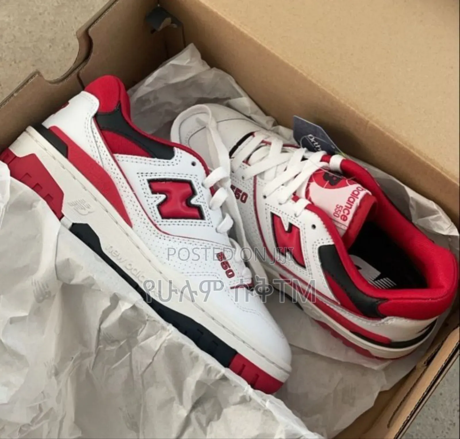 New Balance 550 'White/Red' Unisex Sneakers Shoes