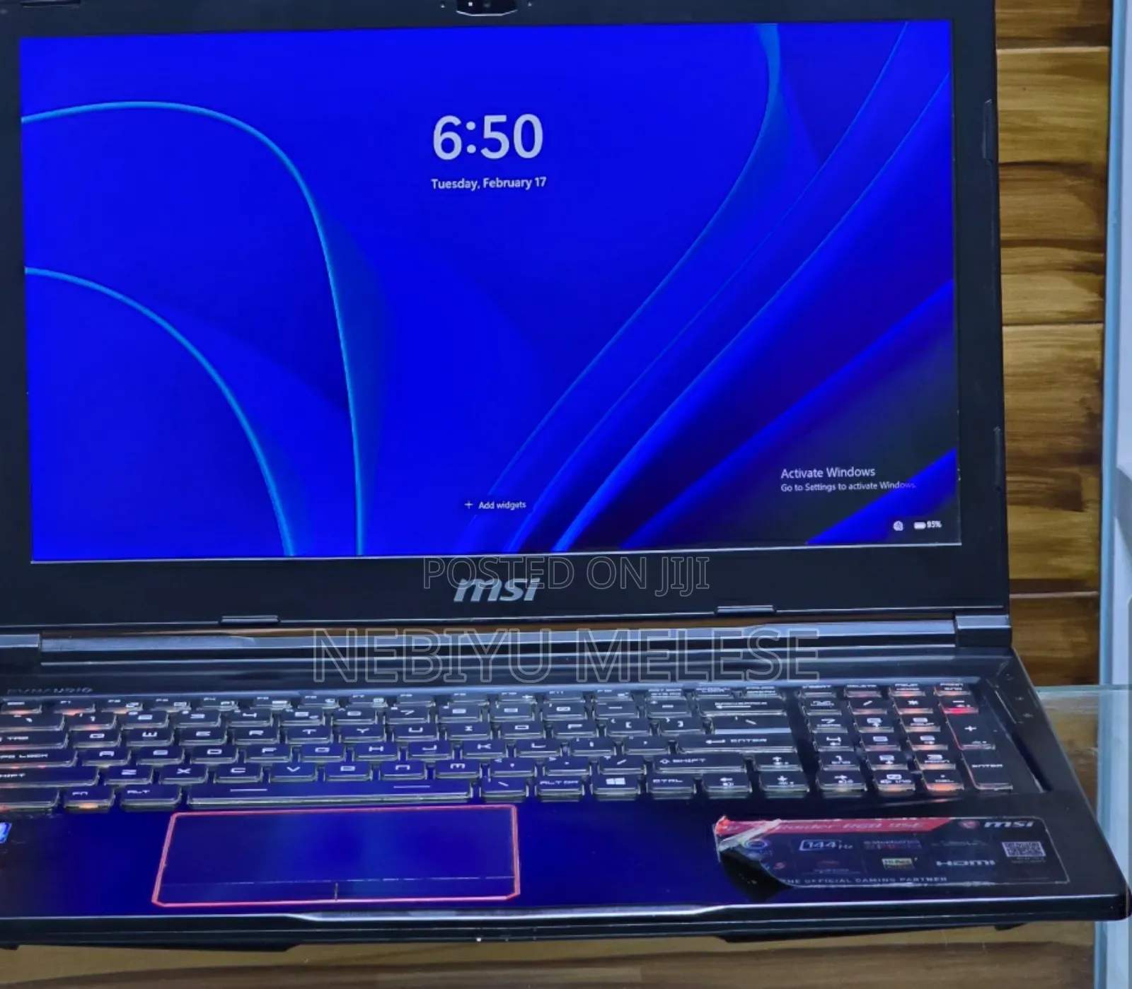 New Laptop MSI MSI Sword 15 16GB Intel Core I7 SSD 512GB