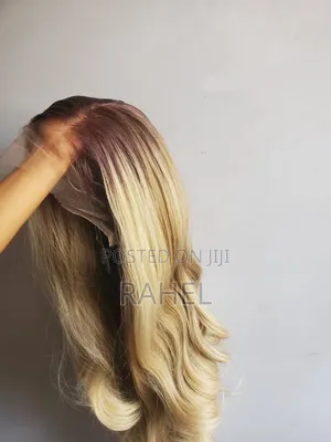 30-Inch Orange Wavy Synthetic Lace Front Wig